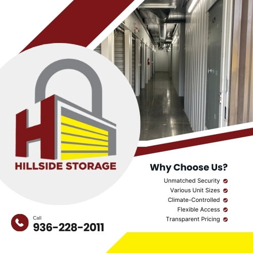 Spacious and secure self-storage units available in Willis, Texas, with easy access and affordable rates.